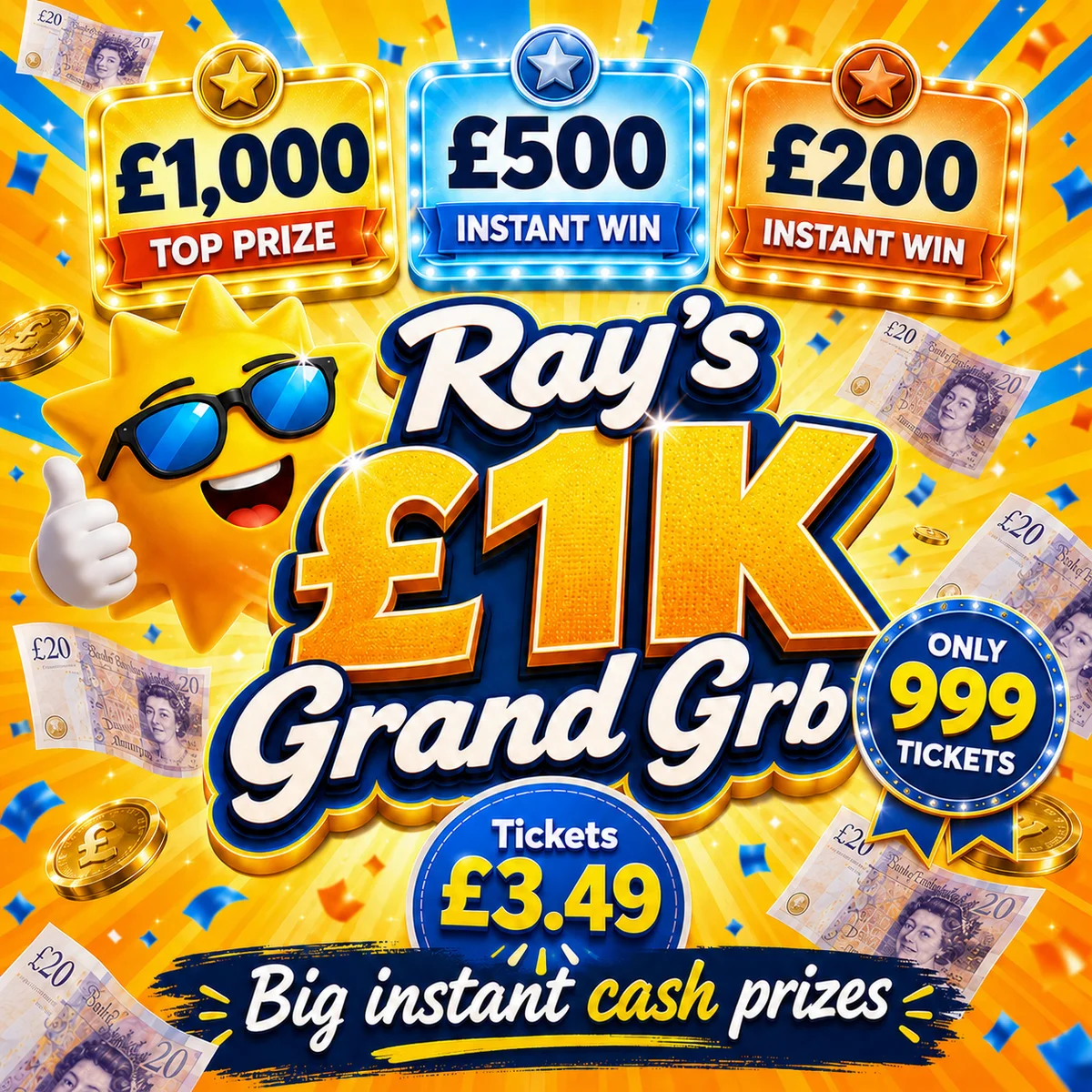 Rays £1k Grand Grab