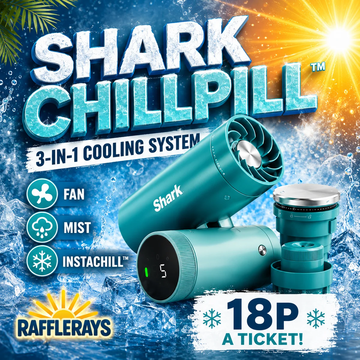❄️ SHARK CHILLPILL™ 3-IN-1 FAN, MIST & INSTACHILL SYSTEM ❄️